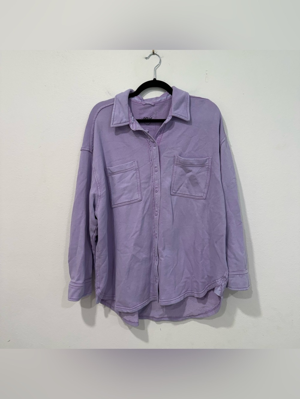 Aerie Purple Oversized Button Down Shirt M